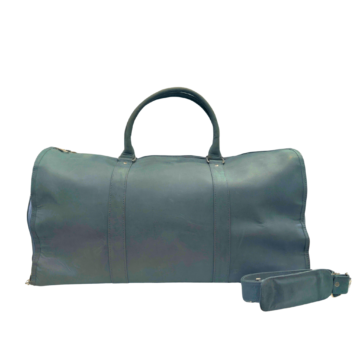 Duffel Leather Bag with Shoe Compartment