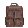 Travel Tote Dark Brown Leather Bag 1