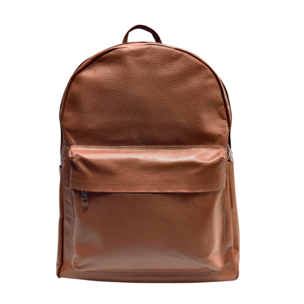 Men Formal Light Brown Leather Backpack 1
